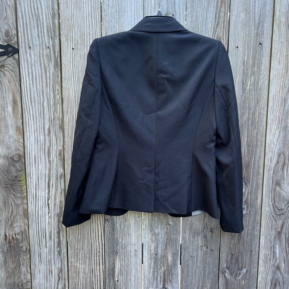 TAHARI Black Pin Stripe Blazer Jacket with pockets size 4 - Picture 8 of 12